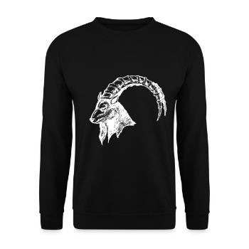 CAPRICORNE - Sweat-shirt Unisexe - noir - Devant - Alina (178cm) & Michal (187cm)