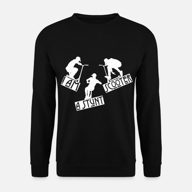 Scooter Stunt Stunts Tretroller E-Roller Geschenk - Unisex Pullover - Schwarz