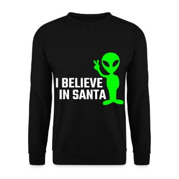 Alien Lustig - Unisex Pullover - Schwarz - Vorne - Alina (178cm) & Michal (187cm)