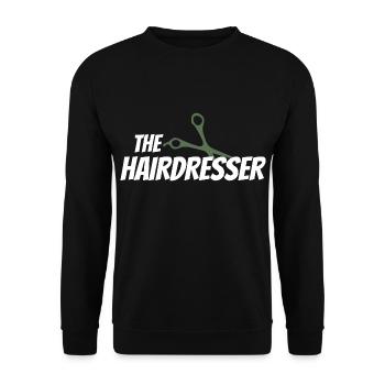 The hairdresser - Unisex Pullover - Schwarz - Vorne - Alina (178cm) & Michal (187cm)
