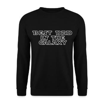 Meilleur papa dans la galaxie Sci-Fi de la fête des pères - Sweat-shirt Unisexe - noir - Devant - Alina (178cm) & Michal (187cm)