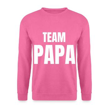 Team Papa pour la fête des pères - Sweat-shirt Unisexe - rose - Devant
