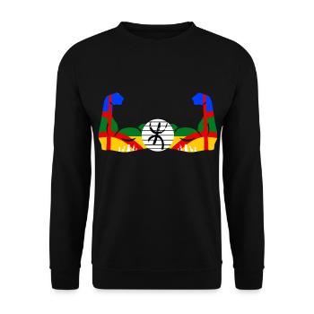 Amazigh in Force - Unisex Sweatshirt - black - Front - Alina (178cm) & Michal (187cm)