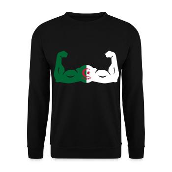Algeria in Force - Unisex Sweatshirt - black - Front - Alina (178cm) & Michal (187cm)