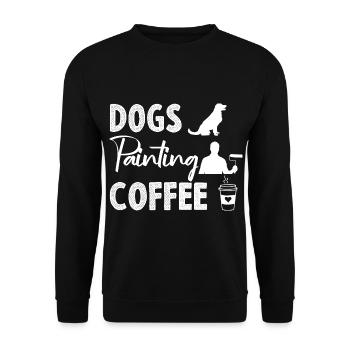 Peintre et vernisseur, le métier le meilleur et le plus ennuyeux - Sweat-shirt Unisexe - noir - Devant - Alina (178cm) & Michal (187cm)