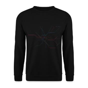 U-MOVE Ukraine Polen Belarus - Unisex Pullover - Schwarz - Vorne - Alina (178cm) & Michal (187cm)