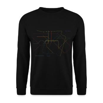U-MOVE Italien - Unisex Pullover - Schwarz - Vorne - Alina (178cm) & Michal (187cm)