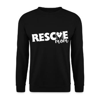 Rescue Mom - Unisex Sweatshirt - black - Front - Alina (178cm) & Michal (187cm)