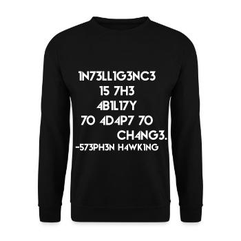 Citer physicien programmeur - Sweat-shirt Unisexe - noir - Devant - Alina (178cm) & Michal (187cm)