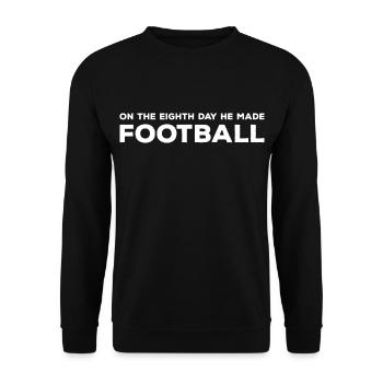 On the eighth day he made American Football - Unisex Sweatshirt - black - Front - Alina (178cm) & Michal (187cm)