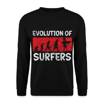 Surf Wave Planche à voile Nature - Sweat-shirt Unisexe - noir - Devant - Alina (178cm) & Michal (187cm)