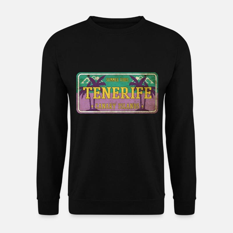 Teneriffa Sommer Sonne Strand Meer Palmen Urlaub - Unisex Pullover - Schwarz