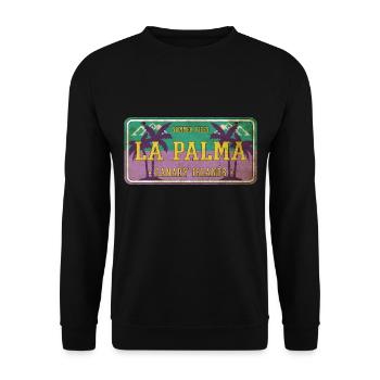 La Palma Été Soleil Plage Palmiers de Mer Vacances - Sweat-shirt Unisexe - noir - Devant - Alina (178cm) & Michal (187cm)