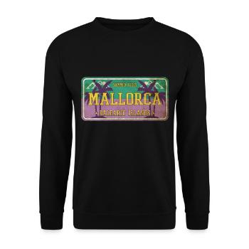 Mallorca Summer Sun Beach Sea Palms Holiday - Unisex Sweatshirt - black - Front - Alina (178cm) & Michal (187cm)