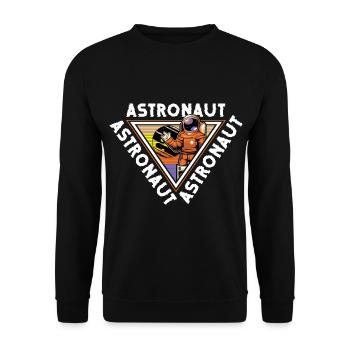 Space Shuttle Spacesuit Star Rocket - Unisex Sweatshirt - black - Front - Alina (178cm) & Michal (187cm)
