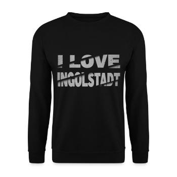 Ingolstadt Deutschland Stadt Schrift I Love - Unisex Pullover - Schwarz - Vorne - Alina (178cm) & Michal (187cm)