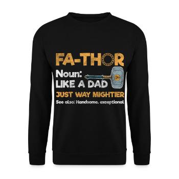 Mythologie du marteau Thor - Sweat-shirt Unisexe - noir - Devant - Alina (178cm) & Michal (187cm)
