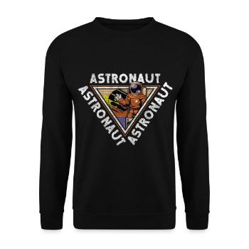 Astronaut Raumfahrt Raumanzug Galaxie - Unisex Pullover - Schwarz - Vorne - Alina (178cm) & Michal (187cm)
