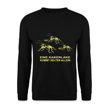 Eine Kakerlake kommt seltem allein - Unisex Pullover - Schwarz - Vorne - Alina (178cm) & Michal (187cm)