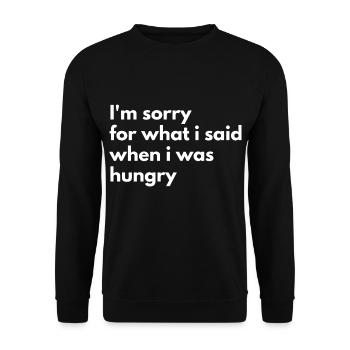 Je suis désolé pour quoi que ce soit - Sweat-shirt Unisexe - noir - Devant - Alina (178cm) & Michal (187cm)