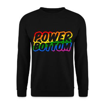 Power Bottom Shirt - Unisex Pullover - Schwarz - Vorne - Alina (178cm) & Michal (187cm)
