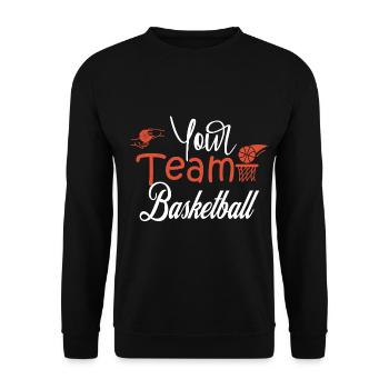 Ihr Team Basketball - Unisex Pullover - Schwarz - Vorne - Alina (178cm) & Michal (187cm)