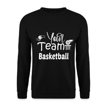 Your Team Basketball - Unisex Sweatshirt - black - Front - Alina (178cm) & Michal (187cm)