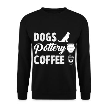 Poterie et poterie - Sweat-shirt Unisexe - noir - Devant - Alina (178cm) & Michal (187cm)