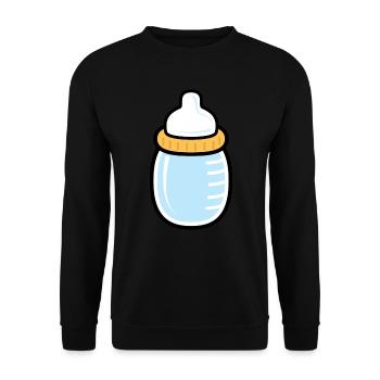 Bébé Bottle - Idée cadeau de bébé - Sweat-shirt Unisexe - noir - Devant - Alina (178cm) & Michal (187cm)