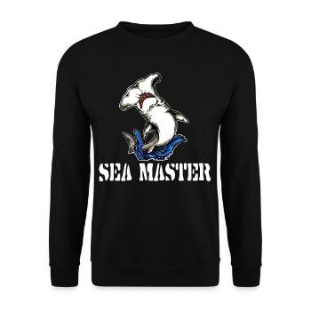 sea master, hammerhead seafaring shirt navy tattoo - Unisex Sweatshirt - black - Front - Alina (178cm) & Michal (187cm)