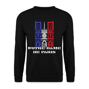 Notre-Dame de Paris, France shirt, france banner - Unisex Sweatshirt - black - Front - Alina (178cm) & Michal (187cm)