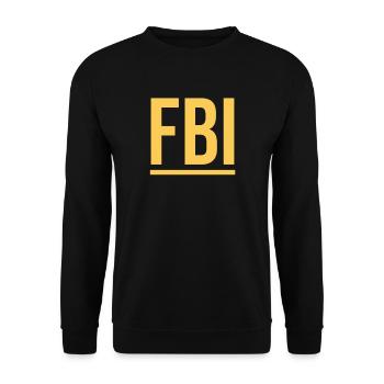 Einfaches dunkles FBI shirt Karneval - Unisex Pullover - Schwarz - Vorne - Alina (178cm) & Michal (187cm)