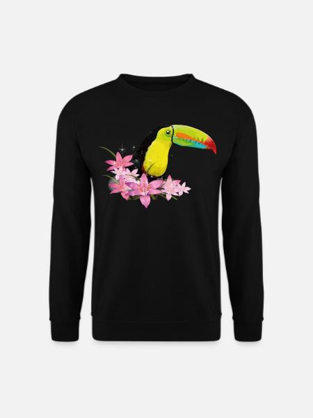 Toucan à bec vert - Sweat-shirt Unisexe - noir