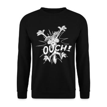 Looney Tunes Vil Coyote Ouch! - Sweat-shirt Unisexe - noir - Devant - Alina (178cm) & Michal (187cm)