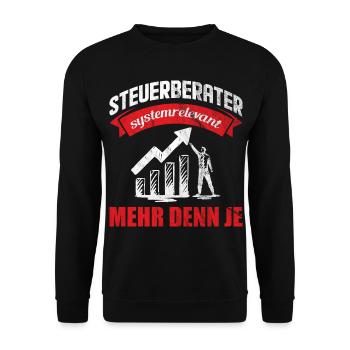 Steuerberater Finanzen Steuer Geschenkidee - Unisex Pullover - Schwarz - Vorne - Alina (178cm) & Michal (187cm)