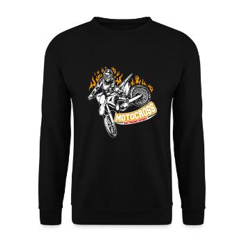 Motocross Extreme Sport I Enduro Biker Motorcycle - Unisex Sweatshirt - black - Front - Alina (178cm) & Michal (187cm)