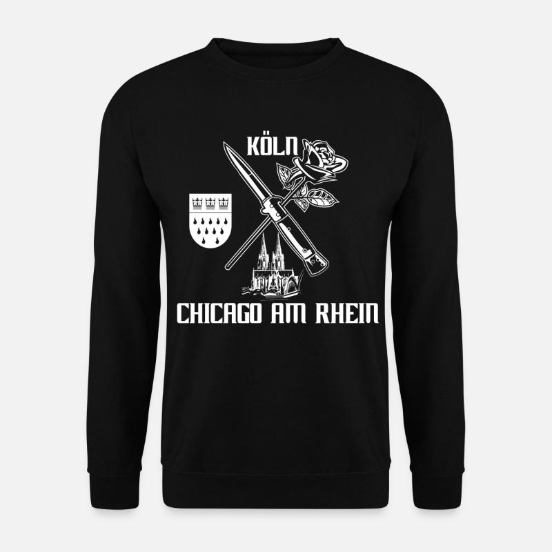 Köln Chicago am Rhein, Kölner Milieu 70er Jahre - Unisex Pullover - Schwarz
