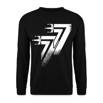 1977 Birthday - Unisex Sweatshirt - black - Front - Alina (178cm) & Michal (187cm)