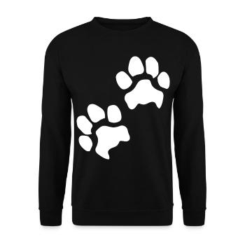 Paw prints dog paws paws dogs - Unisex Sweatshirt - black - Front - Alina (178cm) & Michal (187cm)