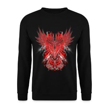 Black Angel Marika Red 2021 20 - Unisex Sweatshirt - black - Front - Alina (178cm) & Michal (187cm)