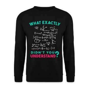 Physique Math Formule Blague - Sweat-shirt Unisexe - noir - Devant - Alina (178cm) & Michal (187cm)