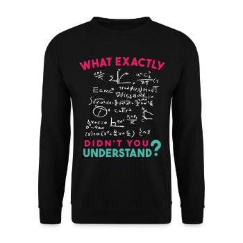 Physique Math Formule Blague - Sweat-shirt Unisexe - noir - Devant - Alina (178cm) & Michal (187cm)