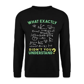 Physique Math Formule Blague - Sweat-shirt Unisexe - noir - Devant - Alina (178cm) & Michal (187cm)