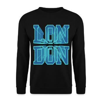 Londres Angleterre UK City Police 3D Skyline - Sweat-shirt Unisexe - noir - Devant - Alina (178cm) & Michal (187cm)