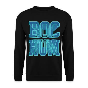 Bochum Germany City 3D Font Skyline - Unisex Sweatshirt - black - Front - Alina (178cm) & Michal (187cm)