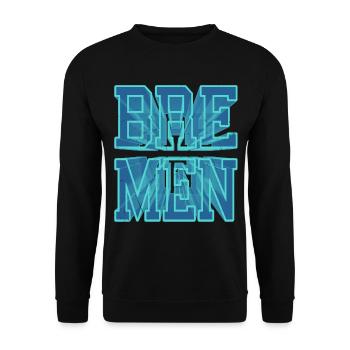 Bremen Germany City 3D Font Skyline - Unisex Sweatshirt - black - Front - Alina (178cm) & Michal (187cm)