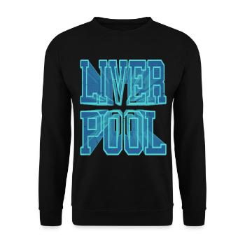 Liverpool Angleterre UK City Police 3D Skyline - Sweat-shirt Unisexe - noir - Devant - Alina (178cm) & Michal (187cm)