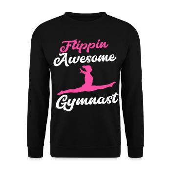 Gymnastique Acrobaties Cheerleading Gymnaste Gymnastique au sol - Sweat-shirt Unisexe - noir - Devant - Alina (178cm) & Michal (187cm)