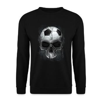 Crâne de football - Sweat-shirt Unisexe - noir - Devant - Alina (178cm) & Michal (187cm)