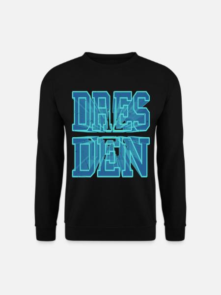 Dresden Germany City 3D Font Skyline - Unisex Sweatshirt - black